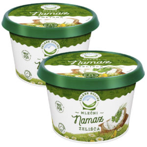 Mlečni namaz Zelene doline, več okusov, 150g