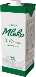 Mleko Zelene doline, UHT, 3,5 % m. m., 1 l
