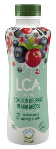 Jogurt LCA NULA, z okusom brusnica in acai jagode, brez dodanega sladkorja in sladil, 500 g