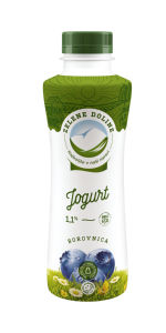 Jogurt Zelene Doline, tekoči, borovnica, 1,1 % m.m., 500 g