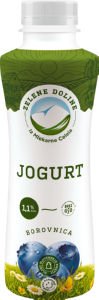 Tekoči jogurt Zelene doline, borovnica, 1,1 % m. m., 500 g