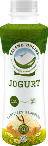 Tekoči jogurt Zelene doline, okus vanilijev sladoled, 1,1 % m. m., 500 g