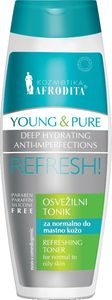 Tonik čistilni za obraz Afrodita, Young & Pure, normalna do mastna koža, 200 ml