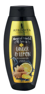 Oljni gel za prhanje Afrodita, Ginger & Lemon, 250 ml