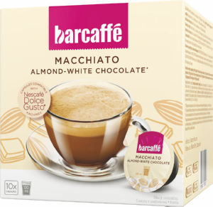 kava perfetto, macchiato mandelj in bela čokolada, kapsule, barcaffe, 140 g