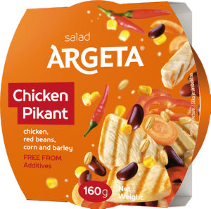 Solata Argeta, piščančja, pikantna z zelenjavo, 160 g