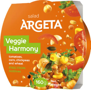Solata Argeta, zelenjavna, s stročnicami in žitaricami, 160 g