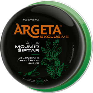 Pašteta Argeta, Exclusive, iz mesa jelena in govedine, 95 g