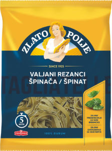 Rezanci valjani Zlato polje, špinačni, 400 g