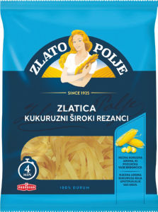 Rezanci Zlato polje, zlatica, koruzni široki, 400 g