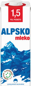 Alpsko mleko, pol posneto, 1.5 % m.m., 1 l