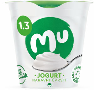 Jogurt MU, naravni, lahki, 1,3 % m.m., 180 g