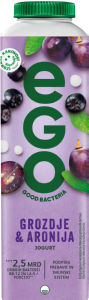 Jogurt Ego, aronija, grozdje, 500 g