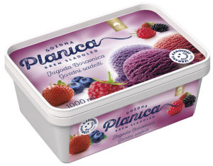 Sladoled Planica, gozdna, Izbrana kakovost, Ljubljanske mlekarne, 1 l