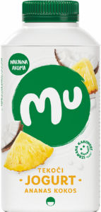 Jogurt Mu tekoči, ananas kokos, 1,3 % m.m., 500 g