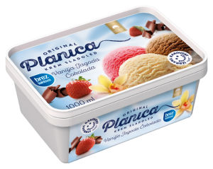 Sladoled Planica, brez laktoze, Ljubljanske mlekarne, 1 l