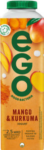 Jogurt Ego tekoči, mango, kurkuma, 500 ml