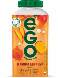 Jogurt Ego tekoči, mango, kurkuma, 250 ml