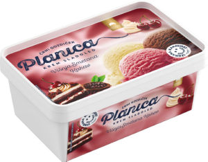 Sladoled Planica, črni gozdiček, Ljubljanske mlekarne, 1 l