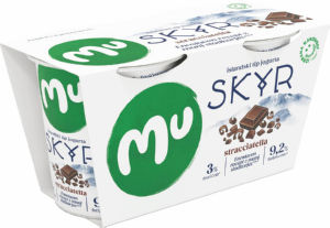 Jogurt zgoščen Mu, Skyr, Stracciatella, 2 x 140 g