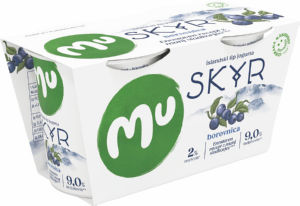 Jogurt Mu Skyr, zgoščen borovnica, 2 x 140 g