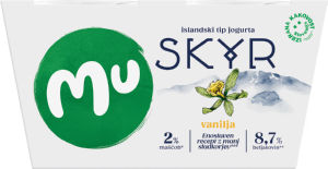 Jogurt Mu Skyr, vanilja, 2 x 140 g