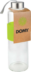 Steklenica Domy zelena steklena