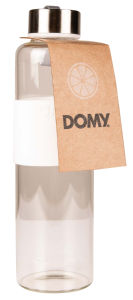 Steklenica Domy bela steklena