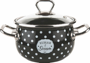 Kozica Kuham s srcem, črna, fi 14 cm, 1 l