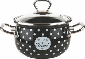 Kozica Kuham s srcem, črna, fi 20 cm, 3,7 l