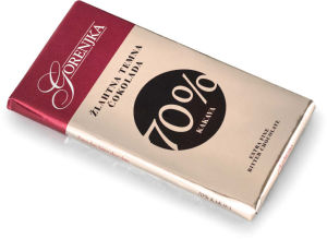Čokolada Gorenjka, temna, 70% kakava, 70 g