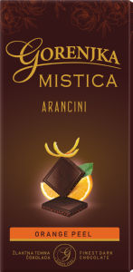 Čokolada Gorenjka, temna s pomarančno lupino 70%,100 g