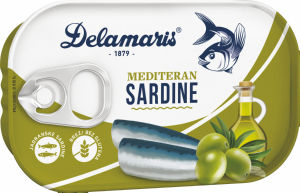 Sardine Delamaris, v mediteran olju, 90 g