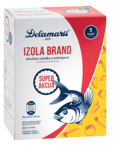 Skuša Izola Brand, z zelenjavo, 5 x 125 g