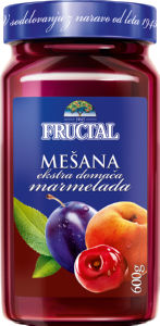 Marmelada Fructal, mešana, ekstra domača, 600 g