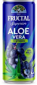 Pijača Fructal, Superior, aloe vera, grozdje, pločevinka, 0,25 l