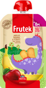 Frutek kaša, jabolko, banana in piškoti, 100 g
