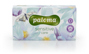 Robčki Paloma, Sensitive care, Shea butter balsam, 3 slojni, 80/1