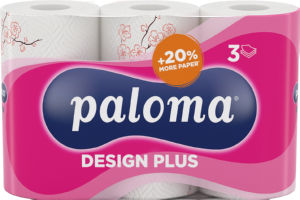 Papirnate brisače Paloma, Design Plus, 3 slojne, 60 lističev, 3/1