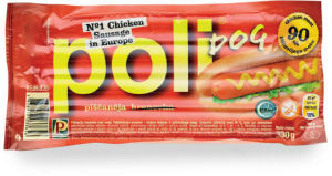 Piščančje hrenovke Poli dog, Perutnina Ptuj, 330 g