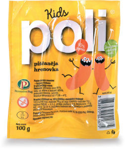 Hrenovka Poli Kids, piščančja, vak.pak., 100 g
