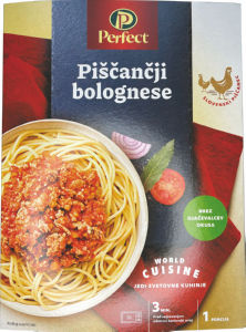 Špageti Perfect, s piščančjo bolognese omako, 400 g