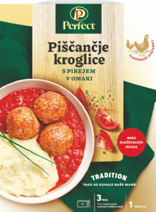 Kroglice mesne Perfect, v paradižnikovi omaki s pirejem, 380 g
