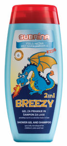 Gel za prhanje in šampon Subrina, Kids breezy, 250 ml