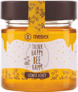 Med Medex, cvetlični, s sporočilom, praznični, 250 g
