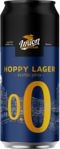 Pivo Union Premium, Hoppy Lager, svetlo, ploč., alk.0,0 vol%, 0,5 l