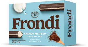 Napolitanke Frondi, temni, z mlečno čokolado, 225 g