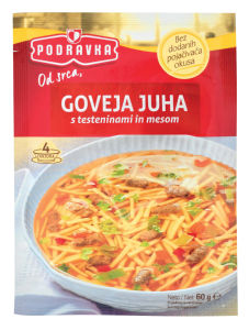 Juha Podravka, goveja z mesom in testeninami, 60 g