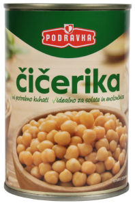 Čičerika Podravka, v slanici, 400 g
