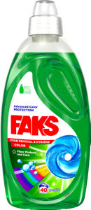 Pralni prašek Faks, gel, Color, 40 pranj, 1,8 l